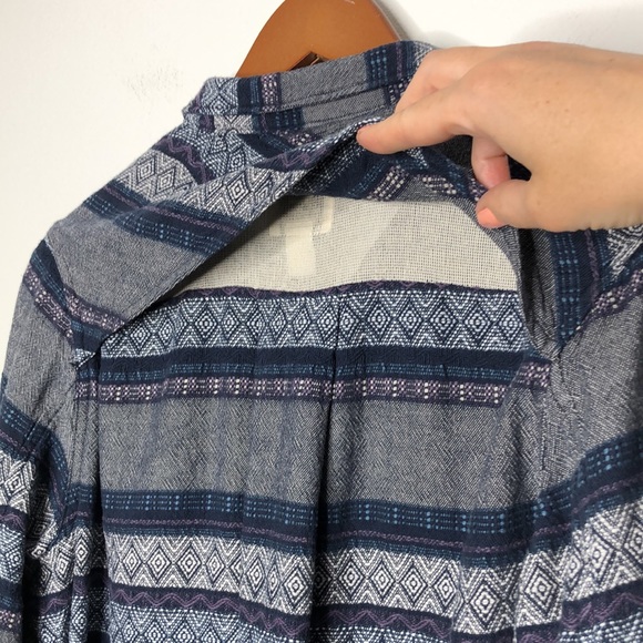 Woolrich Lagenlook Button Down Top Blue Size M - Picture 8 of 11
